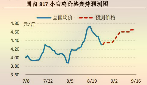 國(guó)内 817 小白雞價格走勢預測圖